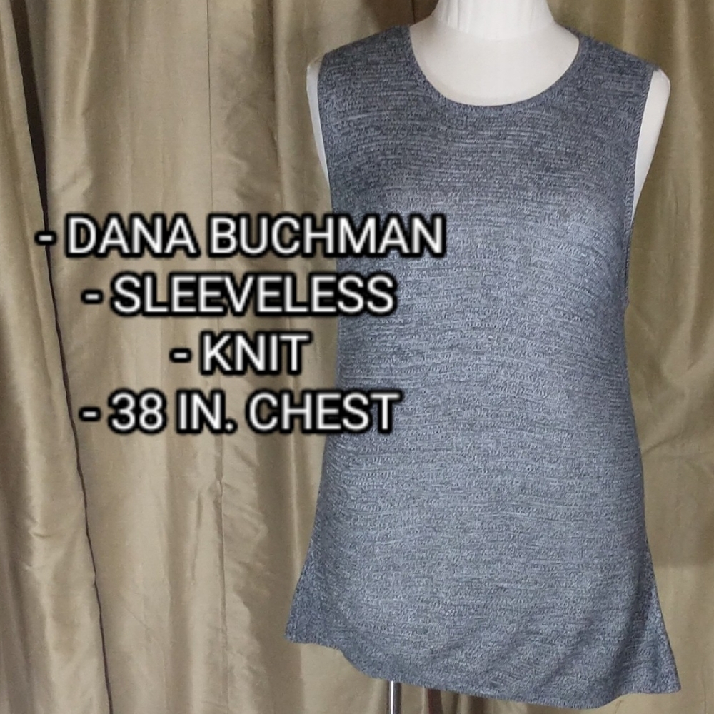 *SOLD* Dana Buchman Gray Sleeveless Knit Top. Size XL.
